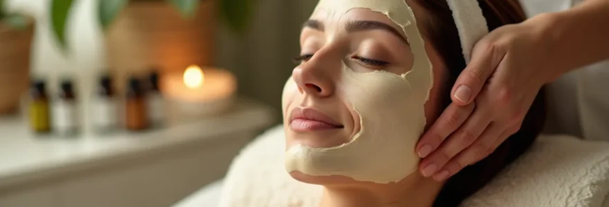 Femme aux cheveux brillants et sains recevant un soin capillaire végétal d'un professionnel