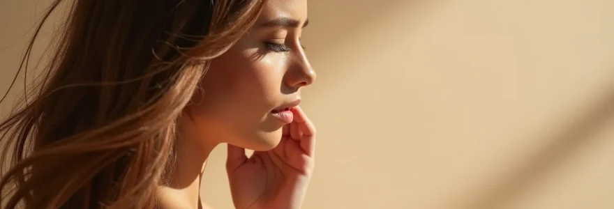 Photo éditoriale hyperréaliste d'une chevelure naturelle magnifiée, lumière douce, rendu magazine, sans élément lisible ni marques